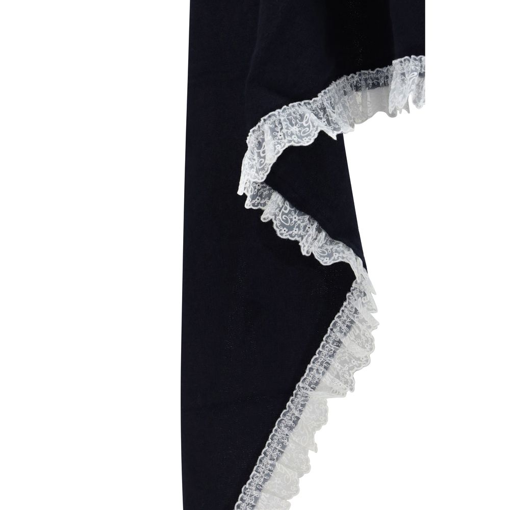 Ganni Black Wool Oves Aries Scarf - Exquisite Luxury Accessory