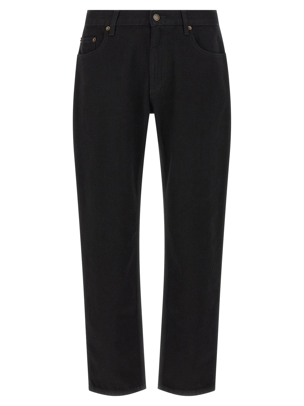 Burberry Black Cotton Straight-Leg Jeans - Timeless Luxury Fashion