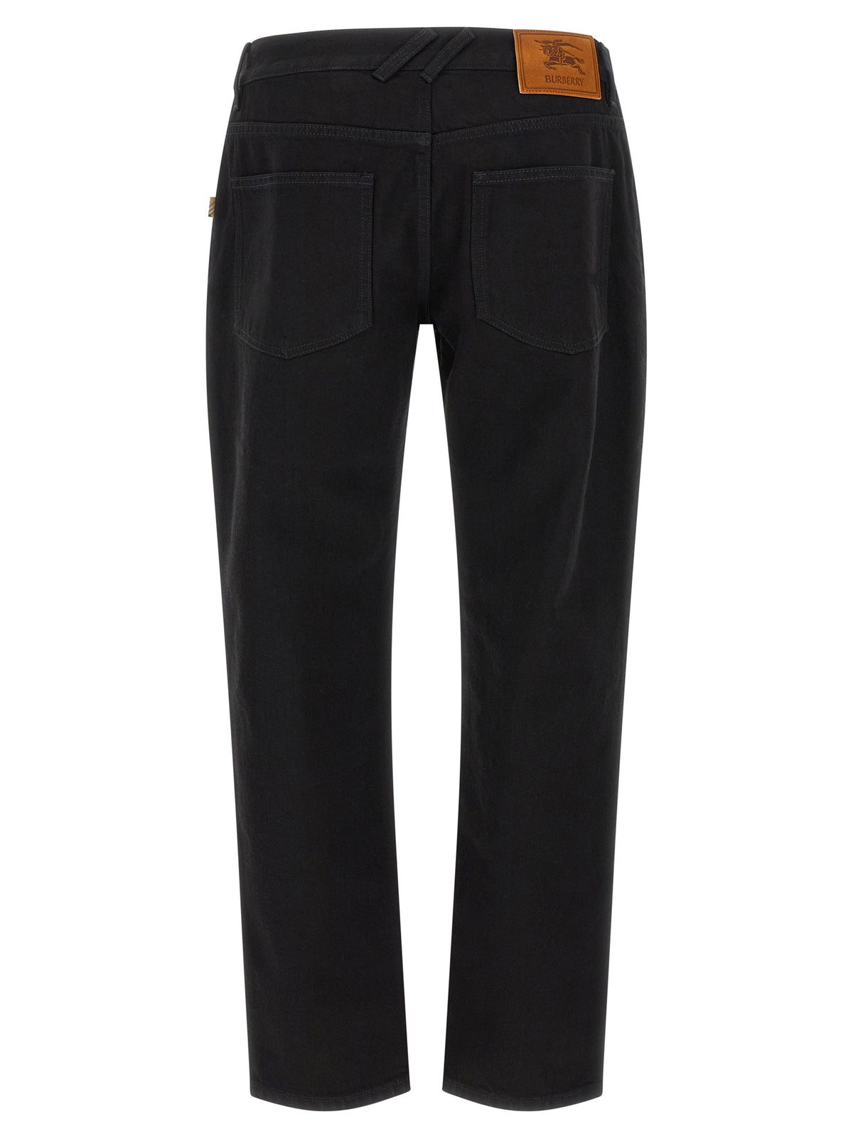 Burberry Black Cotton Straight-Leg Jeans - Timeless Luxury Fashion
