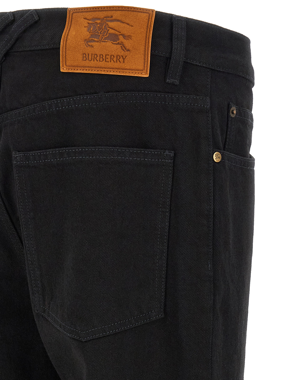 Burberry Black Cotton Straight-Leg Jeans - Elevate Your Style