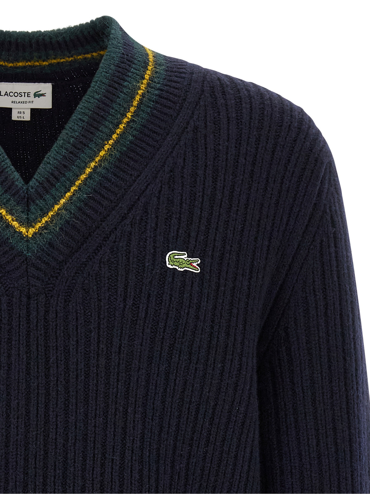 Lacoste Blue Wool Cardigan - Timeless Elegance in Luxury Fashion