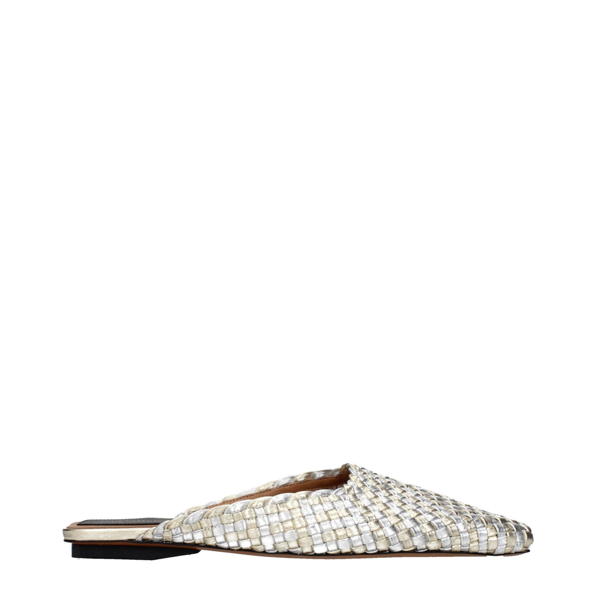 Stella McCartney Gray Leather Slippers - Luxurious Eco Elegance