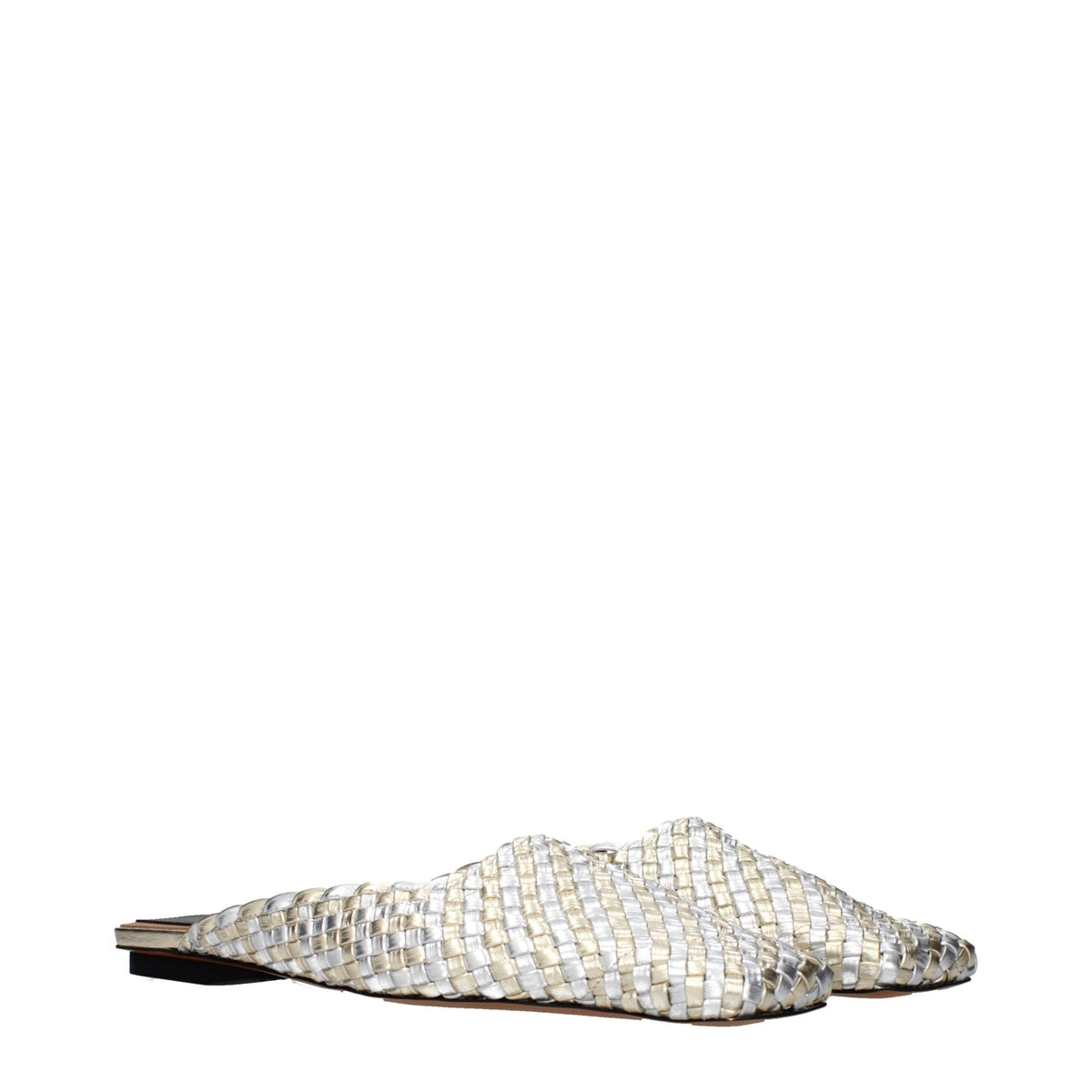 Stella McCartney Gray Leather Slippers - Luxurious Eco Elegance