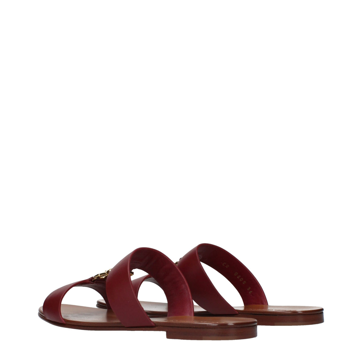 Dolce & Gabbana Red Leather Slippers - Exquisite Luxury Footwear