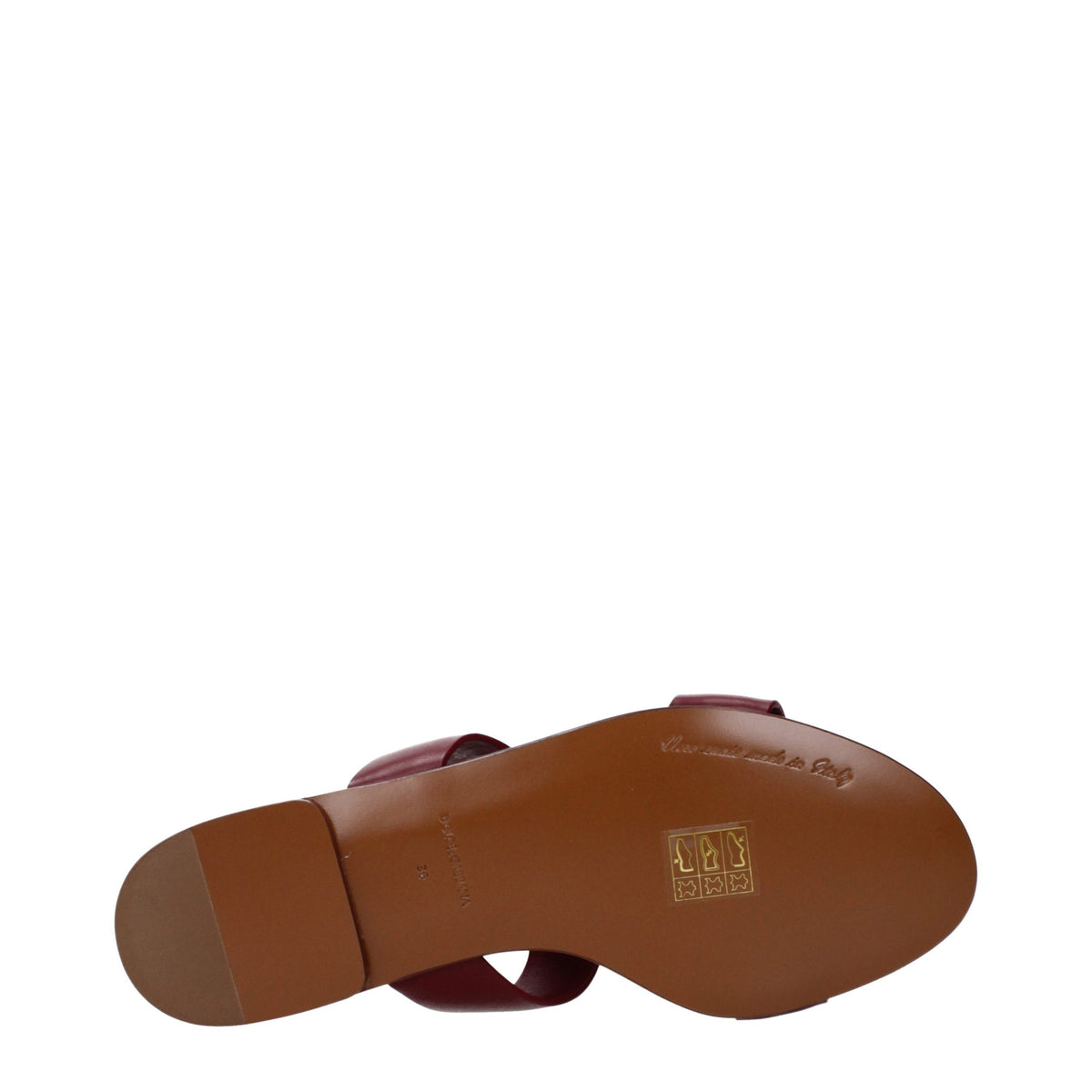 Dolce & Gabbana Red Leather Slippers - Exquisite Luxury Footwear