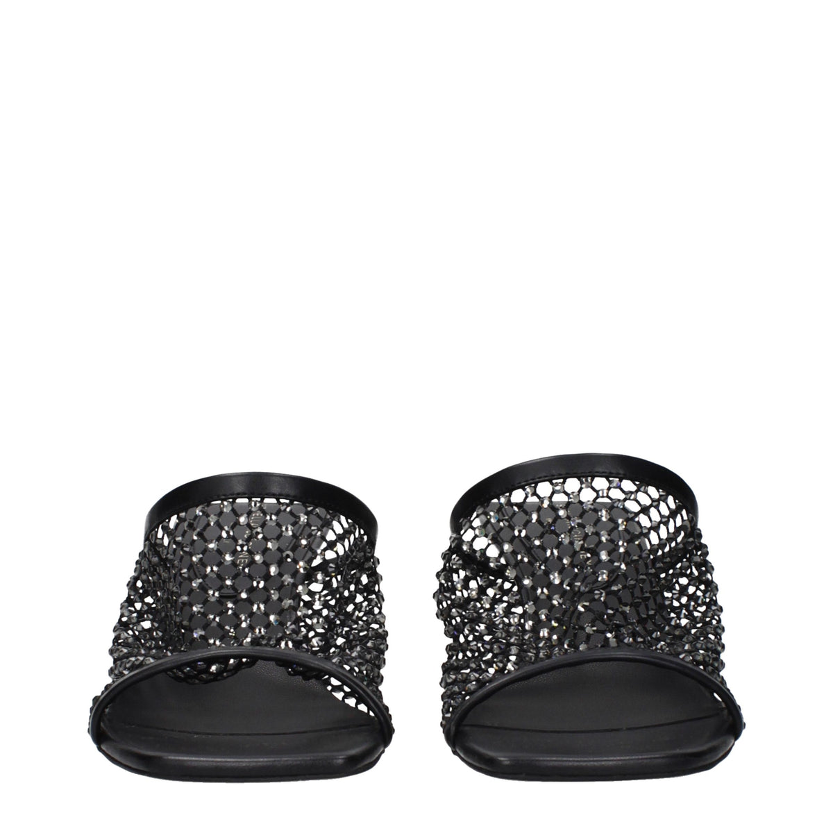 Stella McCartney Black Leather Stiletto Heel Sandals - Luxury Elegance