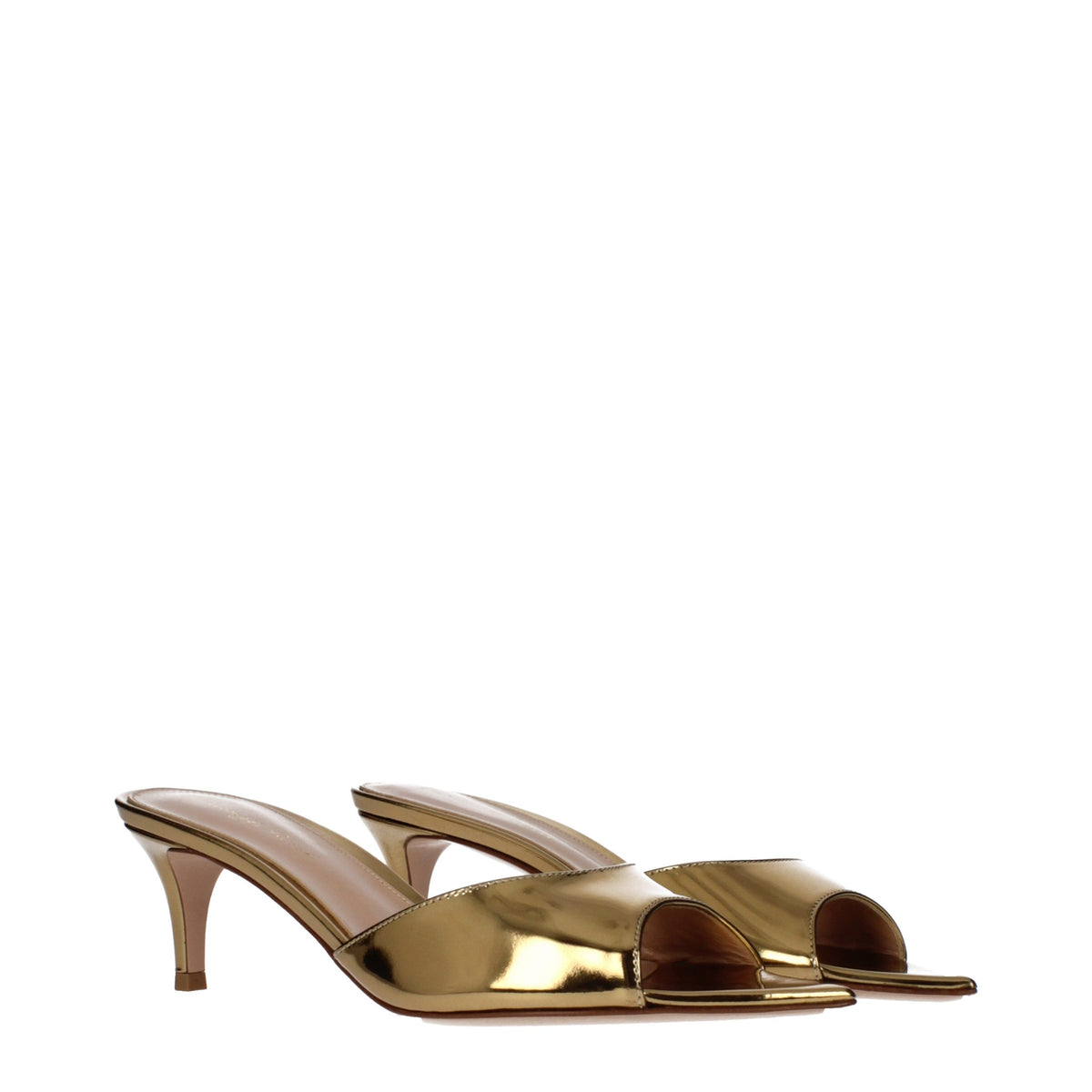 Gianvito Rossi Gold Leather Platform Sandals - Timeless Elegance
