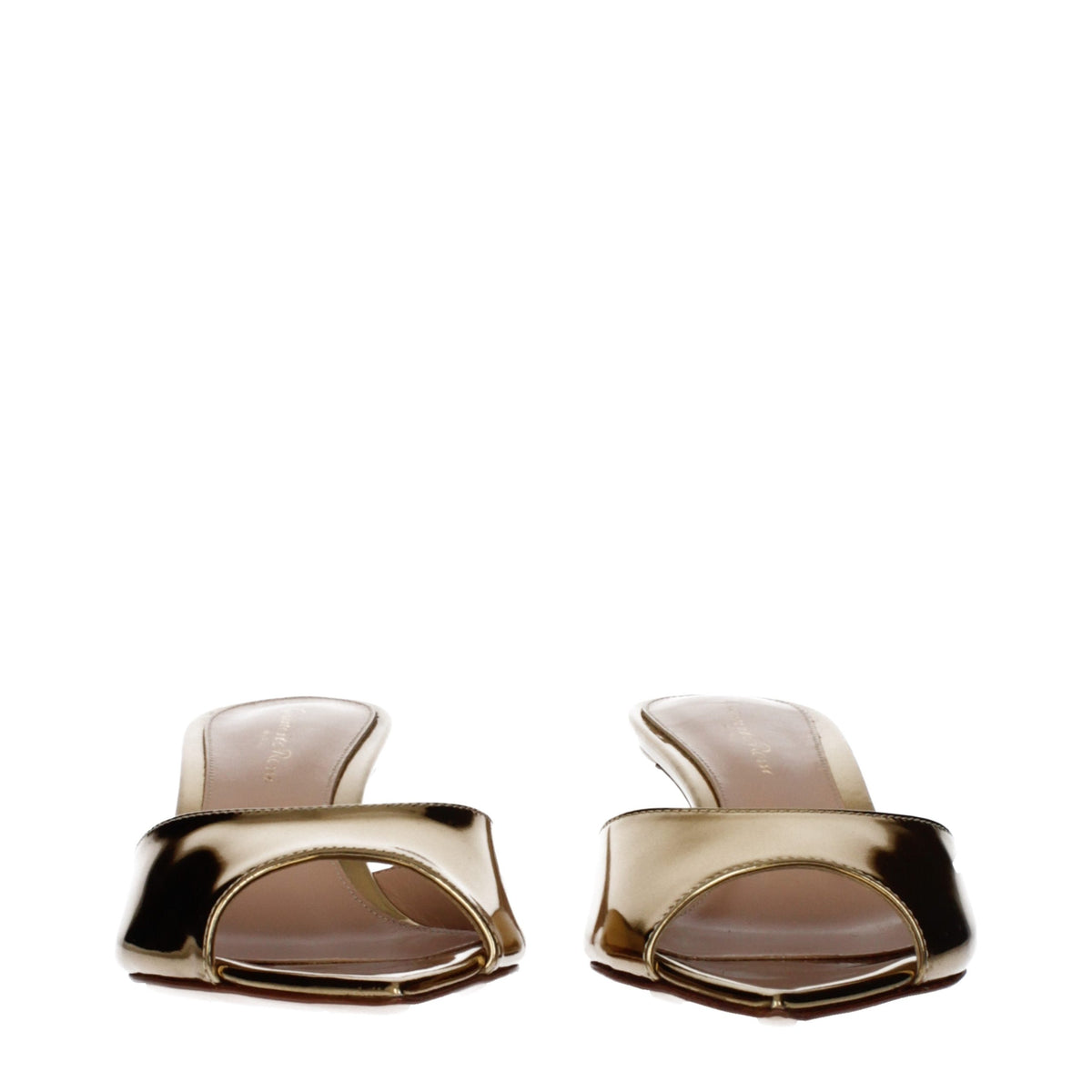 Gianvito Rossi Gold Leather Platform Sandals - Timeless Elegance