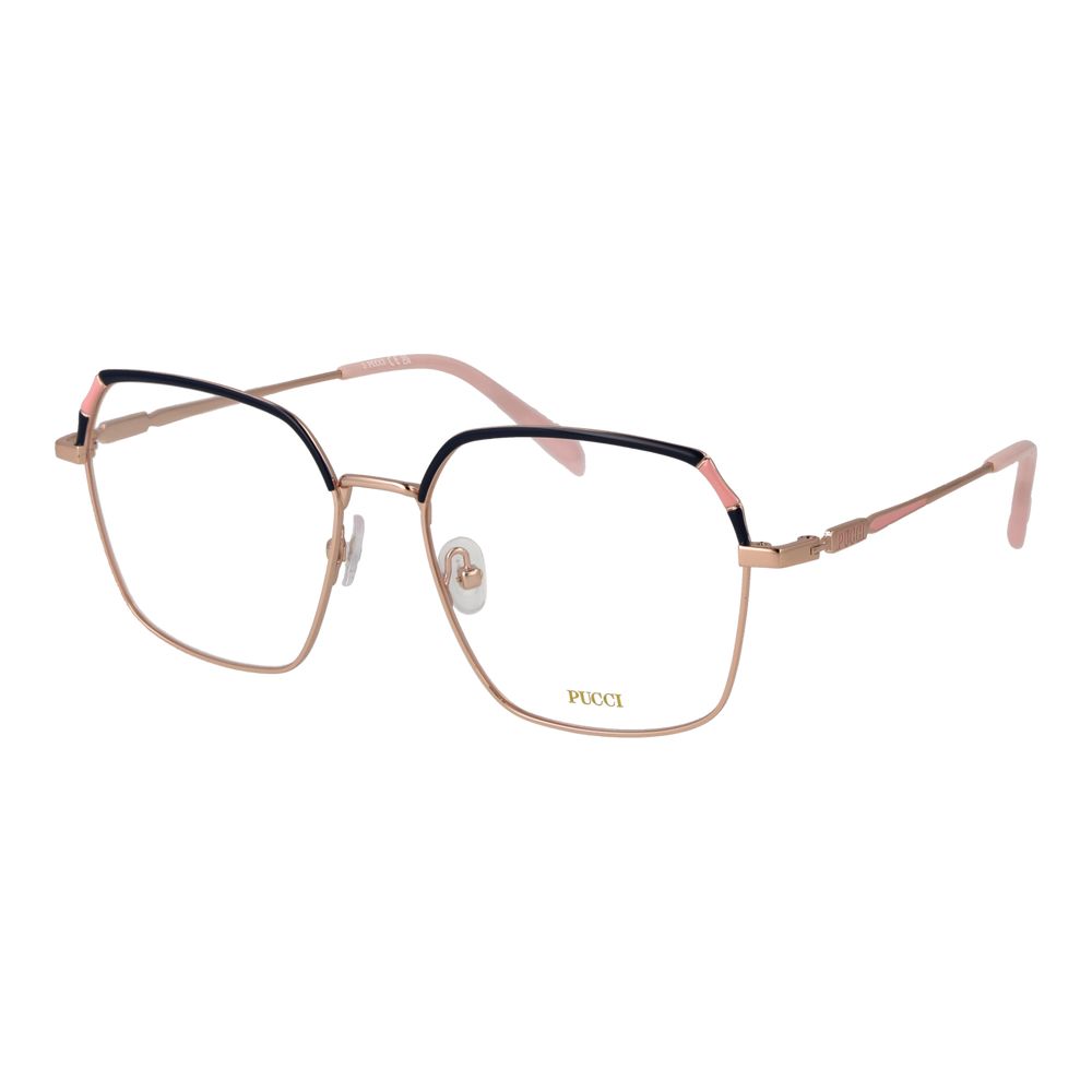 Emilio Pucci Rose Gold Metal Glasses for Timeless Elegance