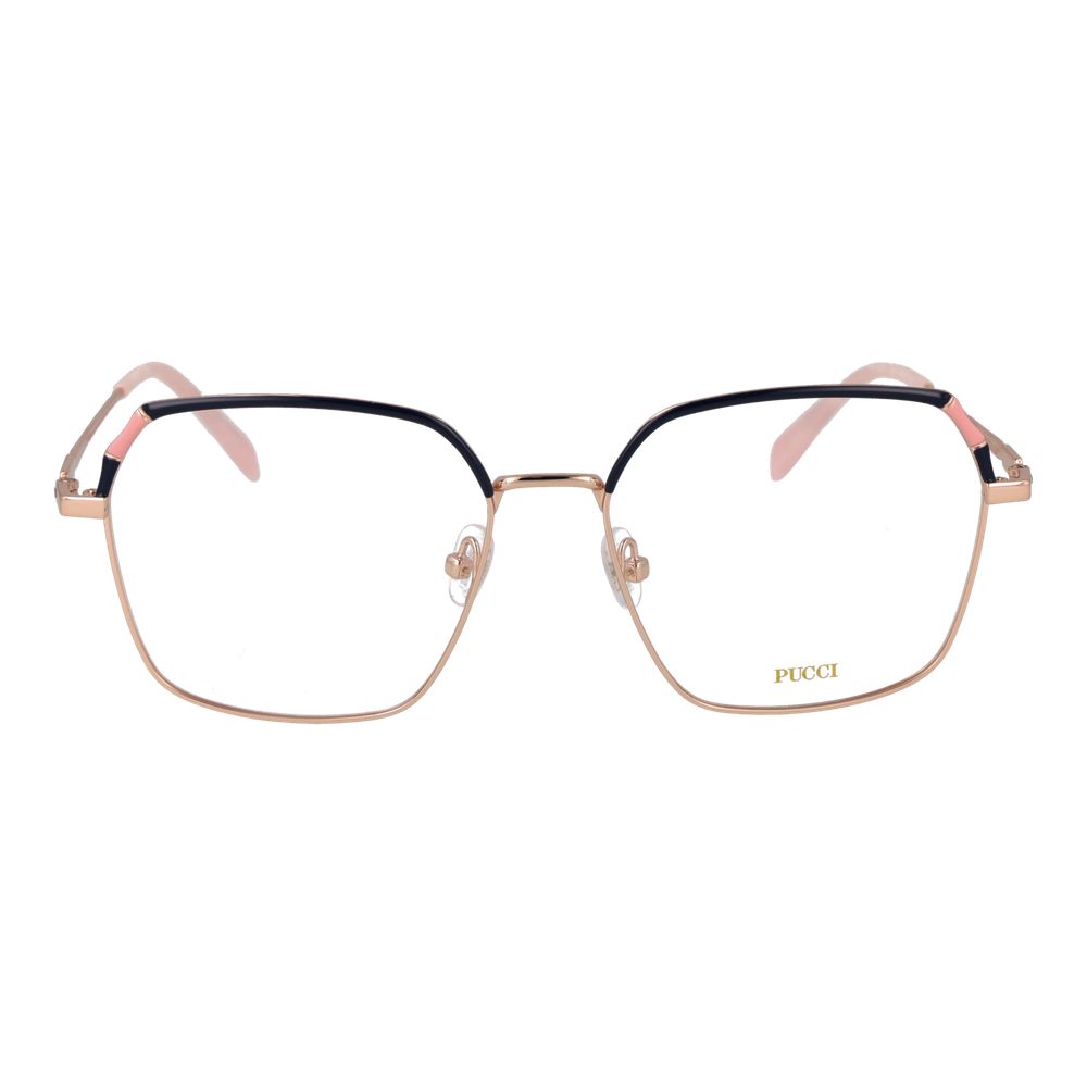 Emilio Pucci Rose Gold Metal Glasses for Timeless Elegance