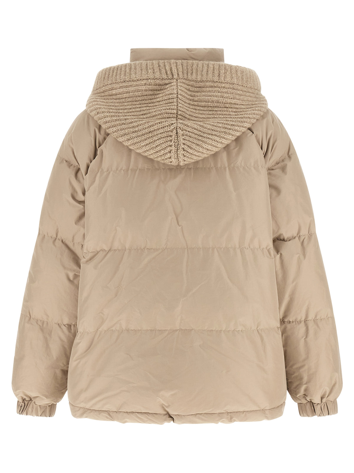 Indulge in the exquisite Brunello Cucinelli Beige Cotton Full-Length Jacket, where luxurious craftsmanship meets timeless elegance, perfect for the discerning individual.