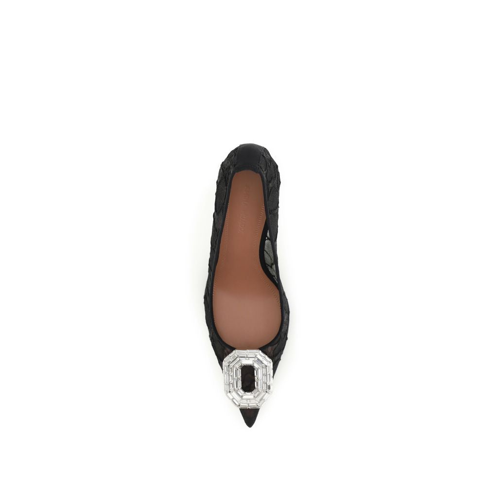 Amina Muaddi High Heel Pumps - Timeless Elegance in Fabric