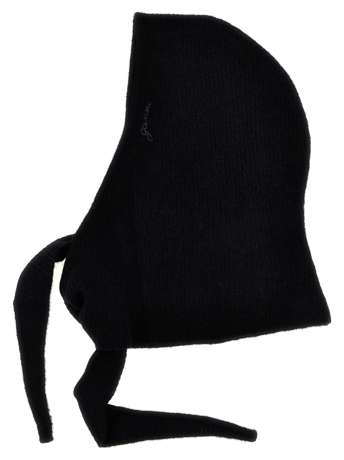 Ganni Black Wool Hat - Luxurious Accessory for Discerning Fashionistas