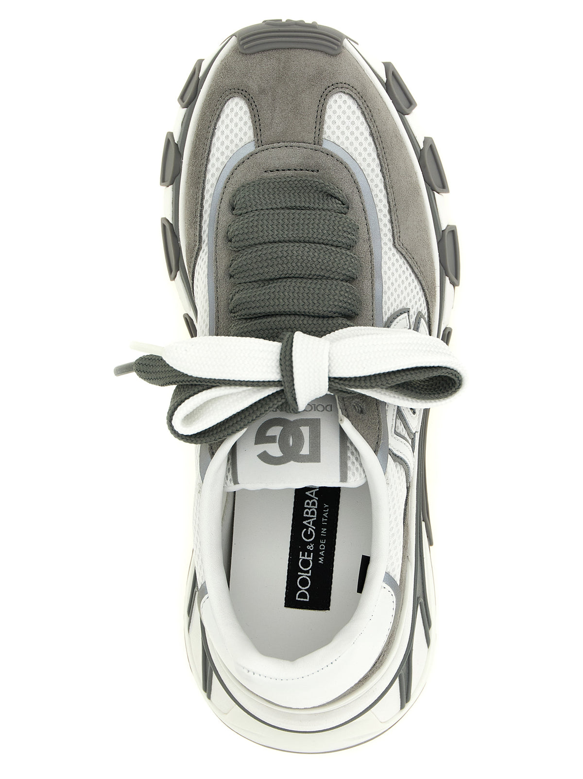 Dolce & Gabbana Gray Leather Athletic Sneakers - Luxurious Elegance