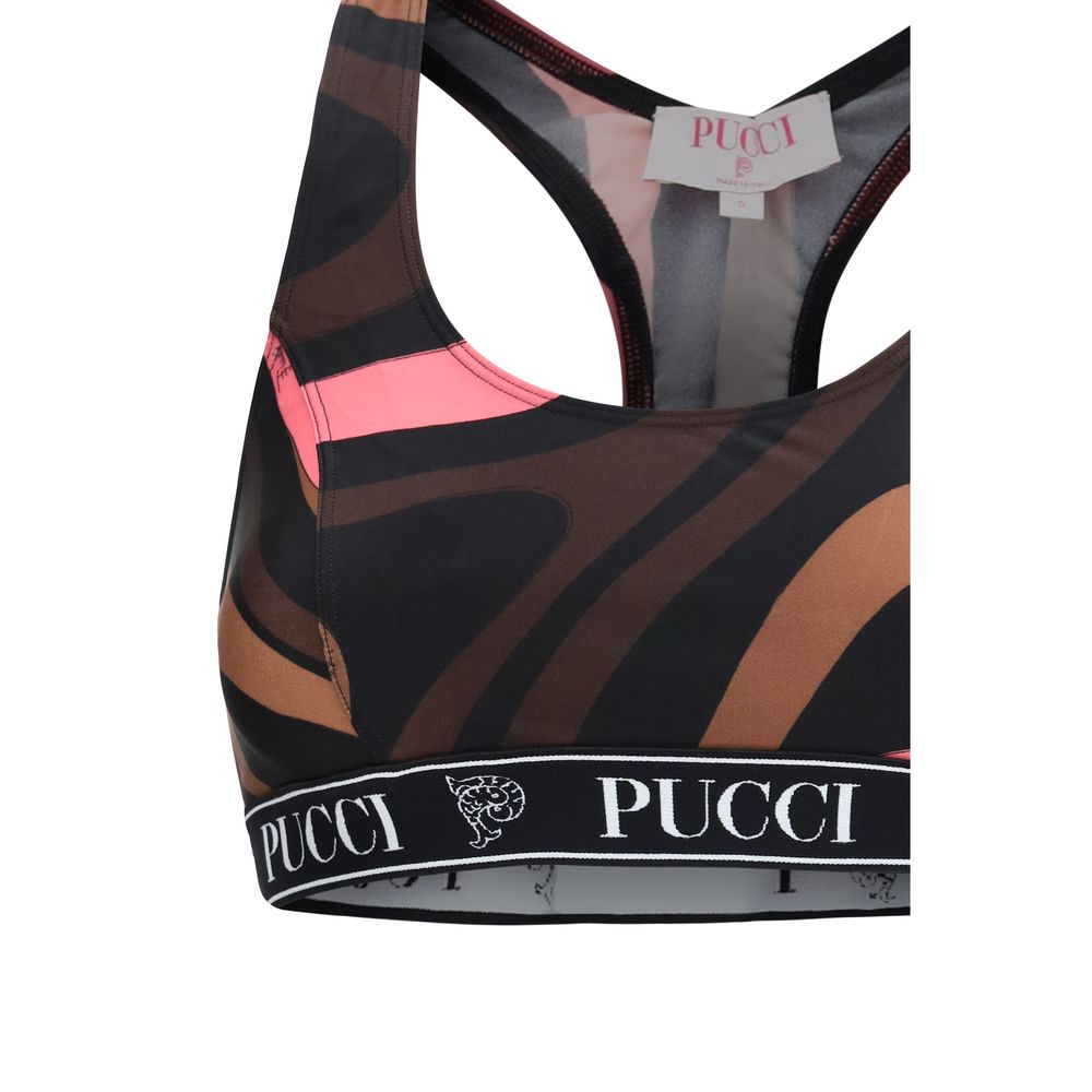 Emilio Pucci Multicolor Polyamide Sport Bra - Luxury Activewear