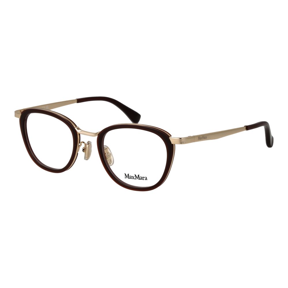 Max Mara Brown Plastic Glasses - Exquisite Full-Rim Elegance