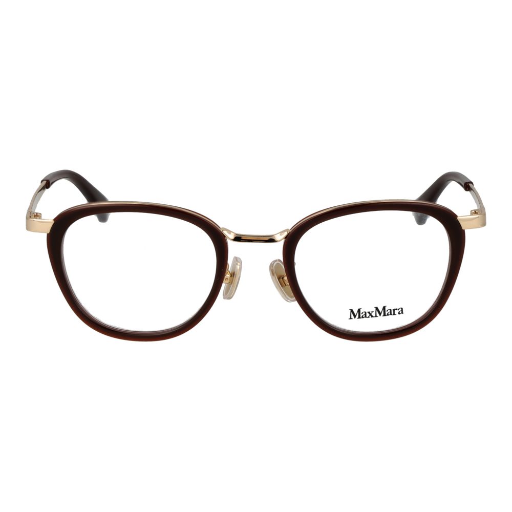 Max Mara Brown Plastic Glasses - Timeless Elegance in Fashion