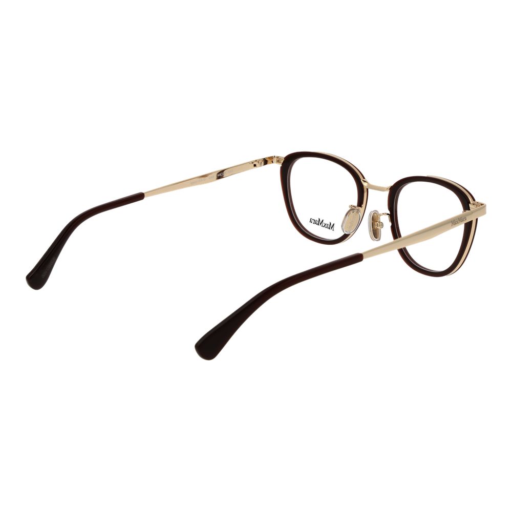 Max Mara Brown Plastic Glasses - Exquisite Full-Rim Elegance