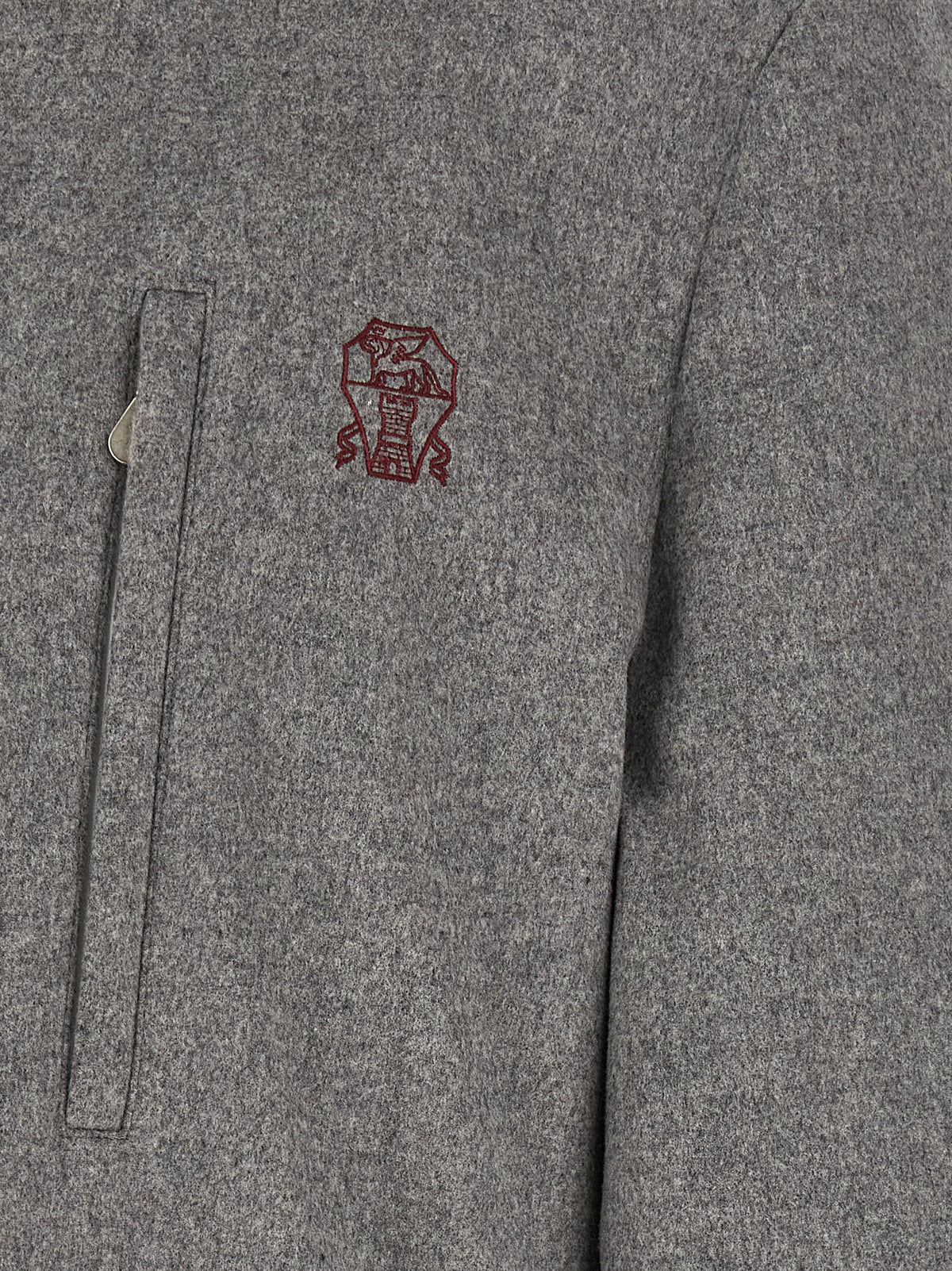 Brunello Cucinelli Gray Wool Full-Length Jacket - Timeless Luxury