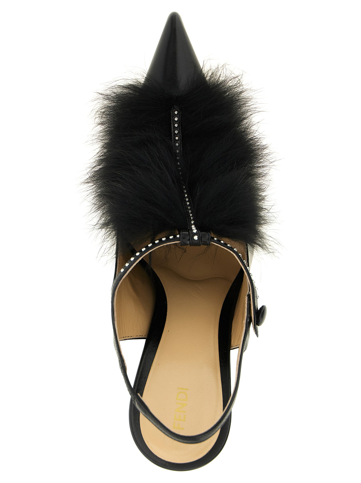 Fendi High Heel Pumps in Luxurious Black Calfskin Leather