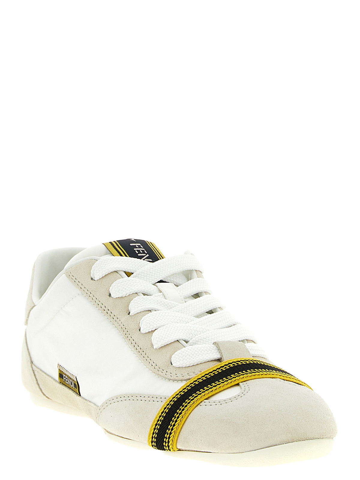 Fendi White Calfskin Athletic Sneakers - Luxury Redefined