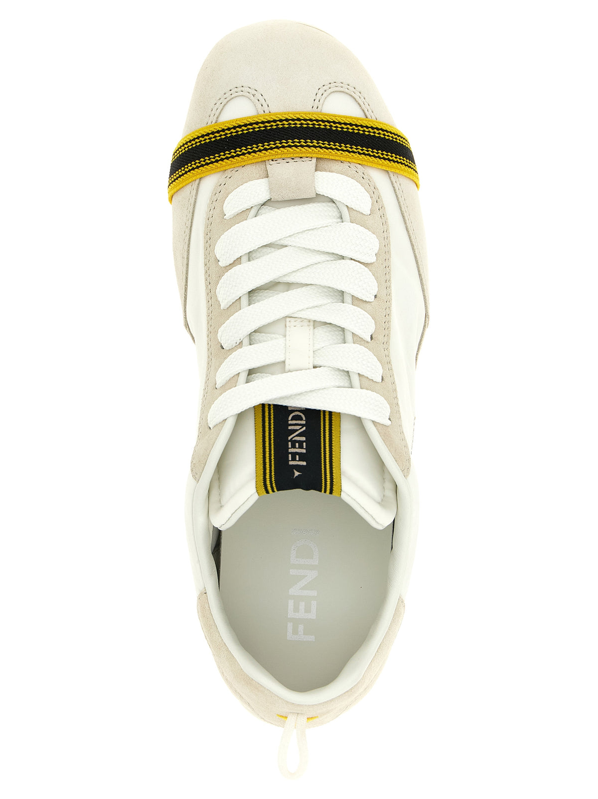 Fendi White Calfskin Athletic Sneakers - Luxury Footwear Redefined