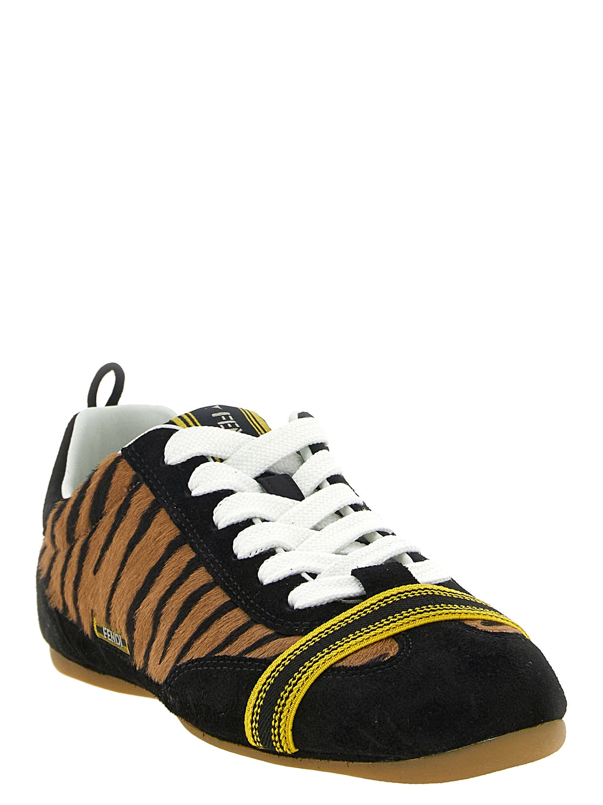 Fendi Brown Calfskin Athletic Sneakers - Luxury Footwear Elegance