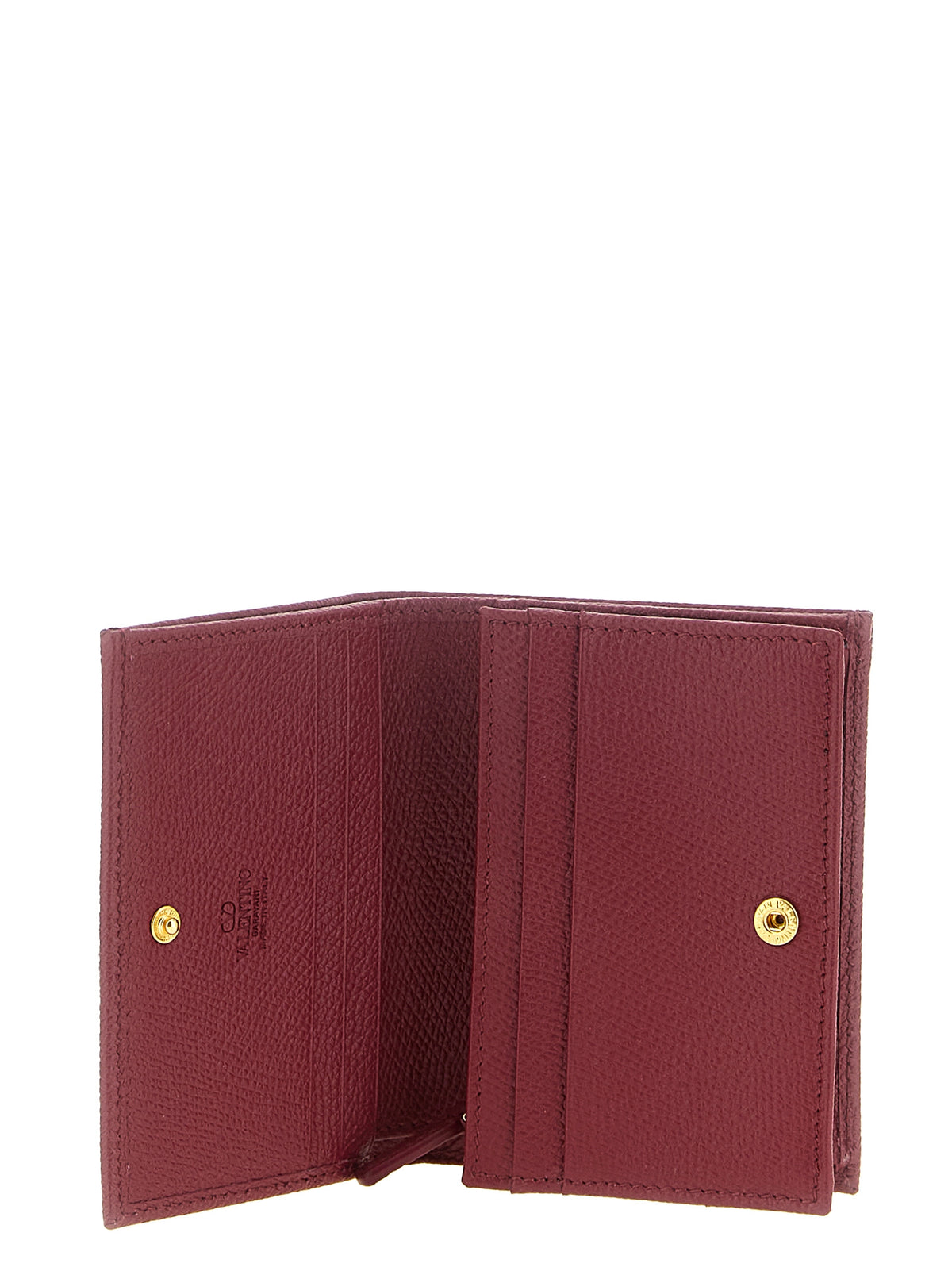 Valentino Garavani Bordeaux Calfskin Cardholder - Timeless Luxury