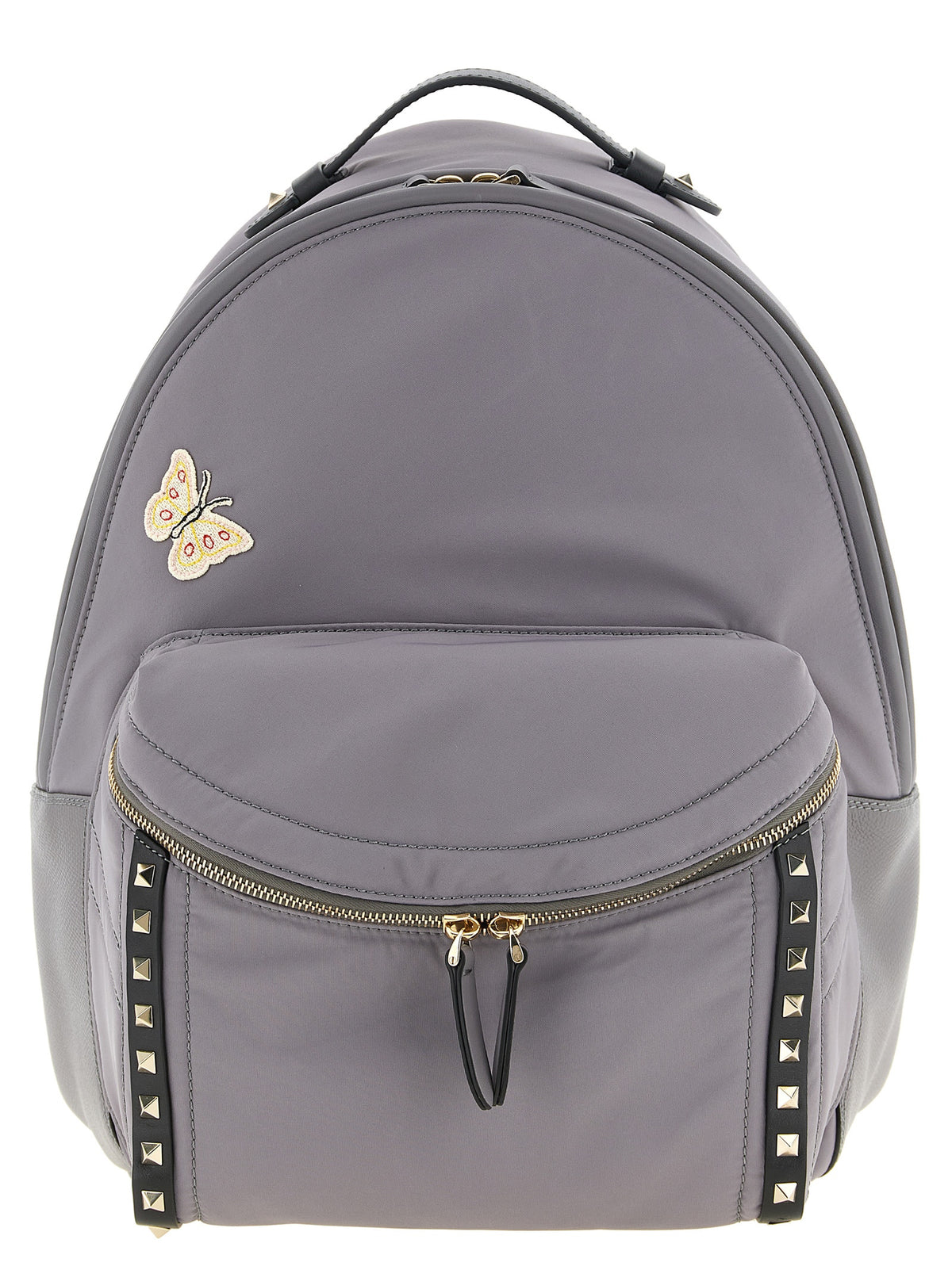Valentino Garavani Gray Rockstud Backpack - Urban Elegance Redefined