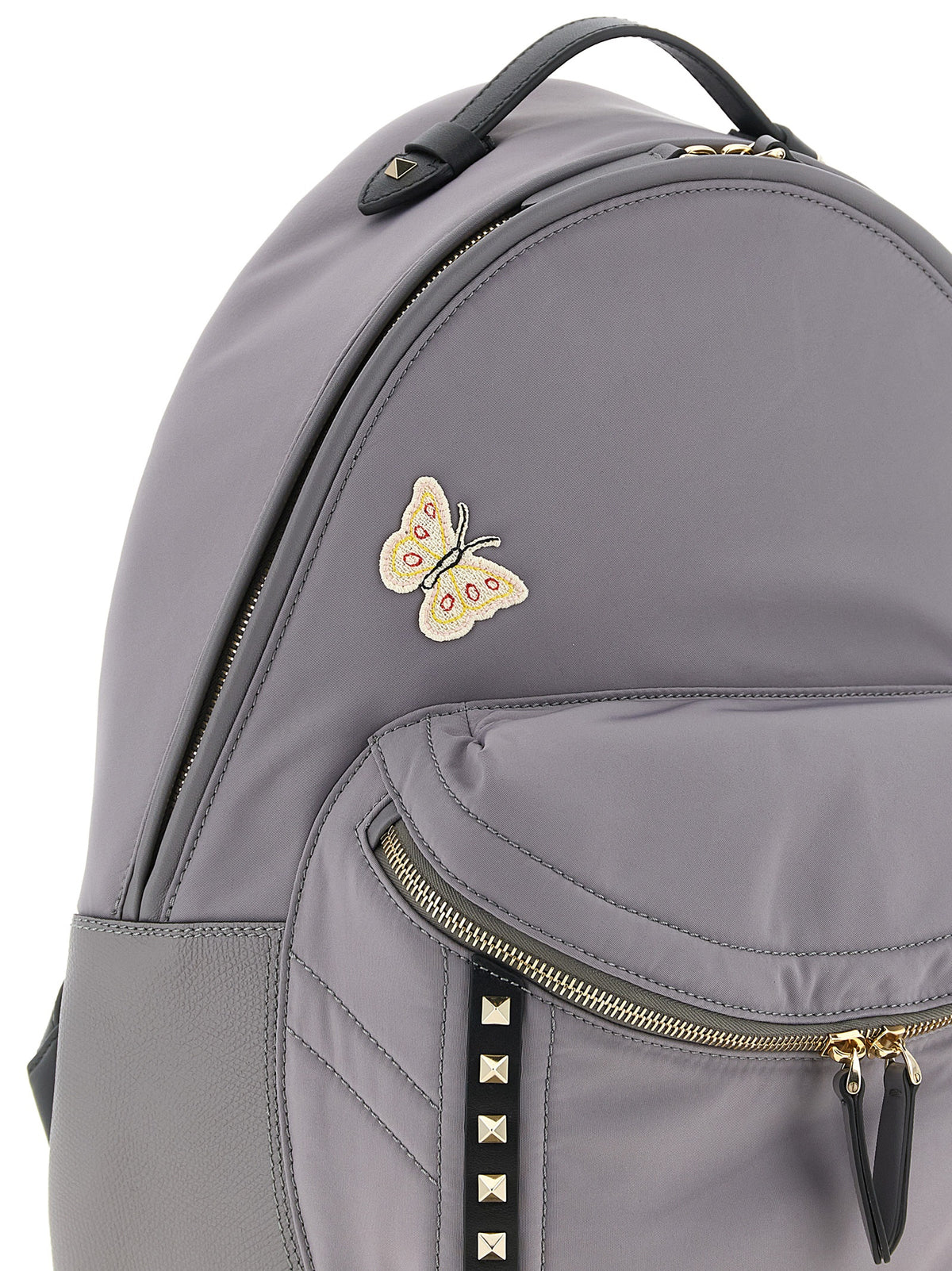 Valentino Garavani Gray Rockstud Backpack - Urban Elegance