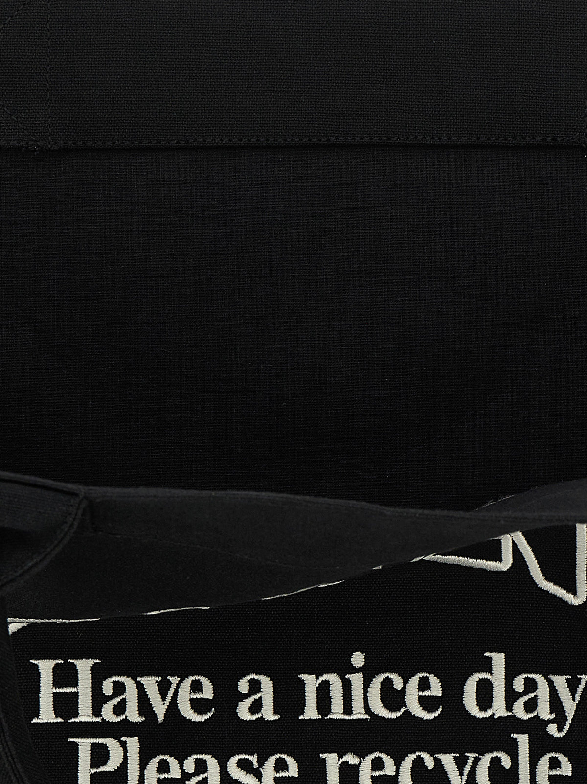 Ganni Black Recycled Cotton Tote Bag - Sustainable Luxury Redefined