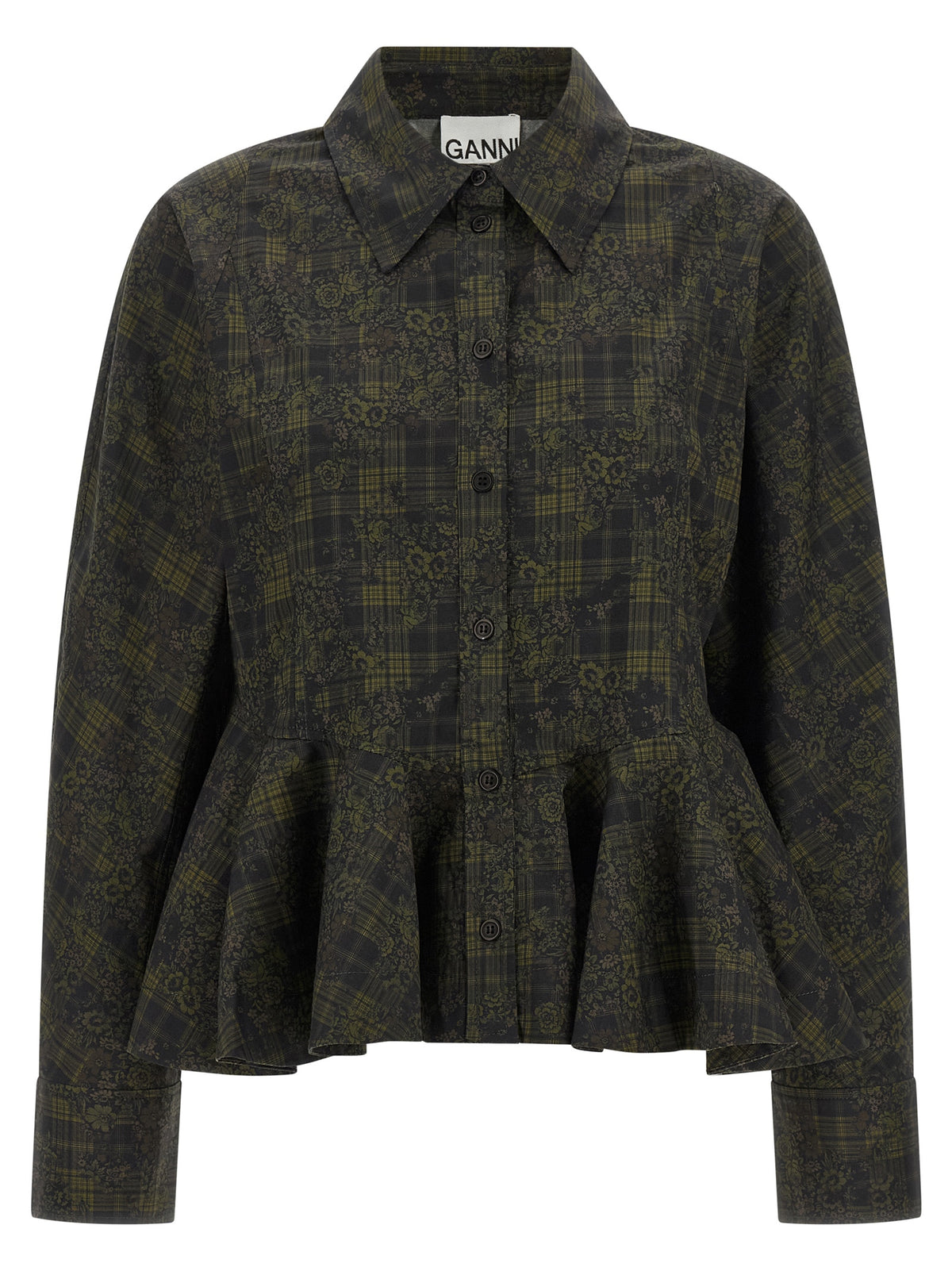 Ganni Bicolor Organic Cotton Blouse - Elevate Your Wardrobe