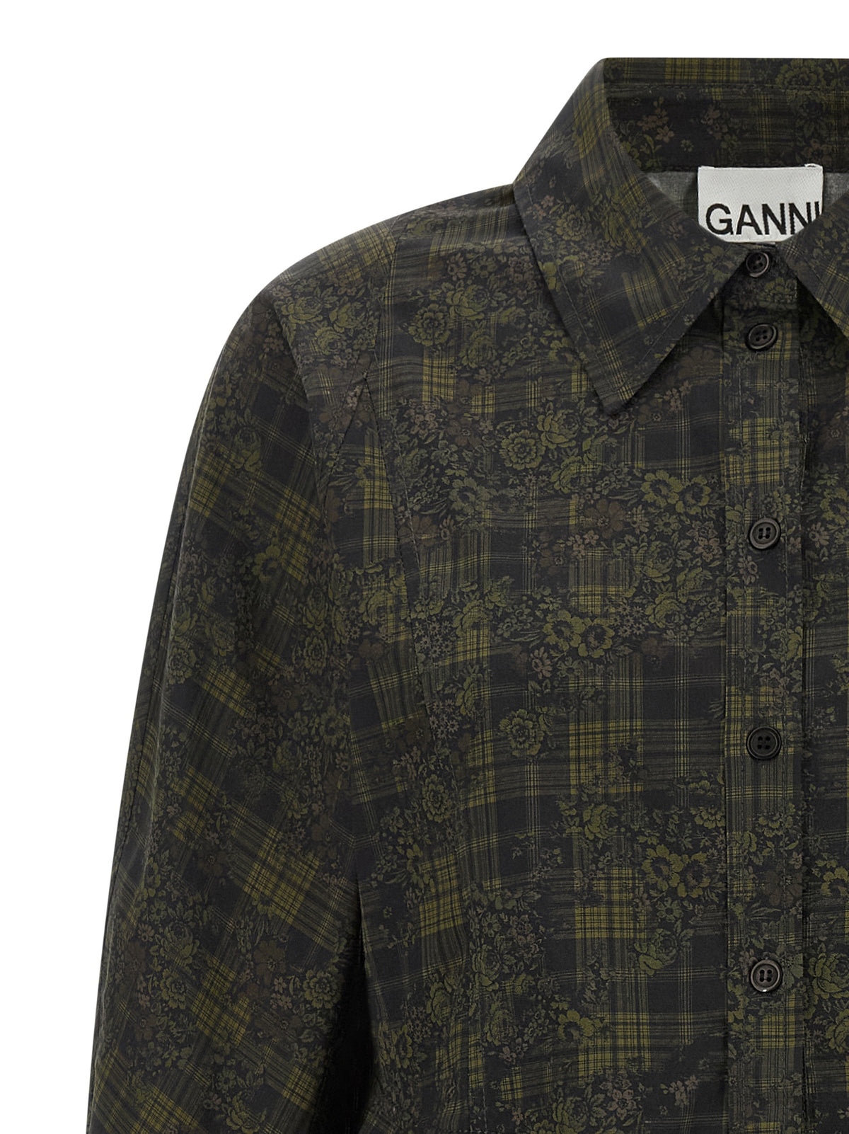 Ganni Bicolor Organic Cotton Blouse - Elevate Your Wardrobe