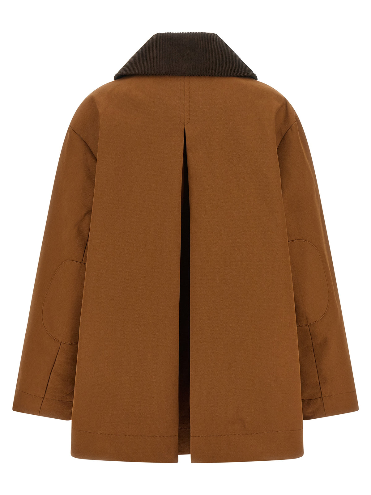 Ganni Brown Recycled Polyester Full-Length Jacket - Luxe Urban Style