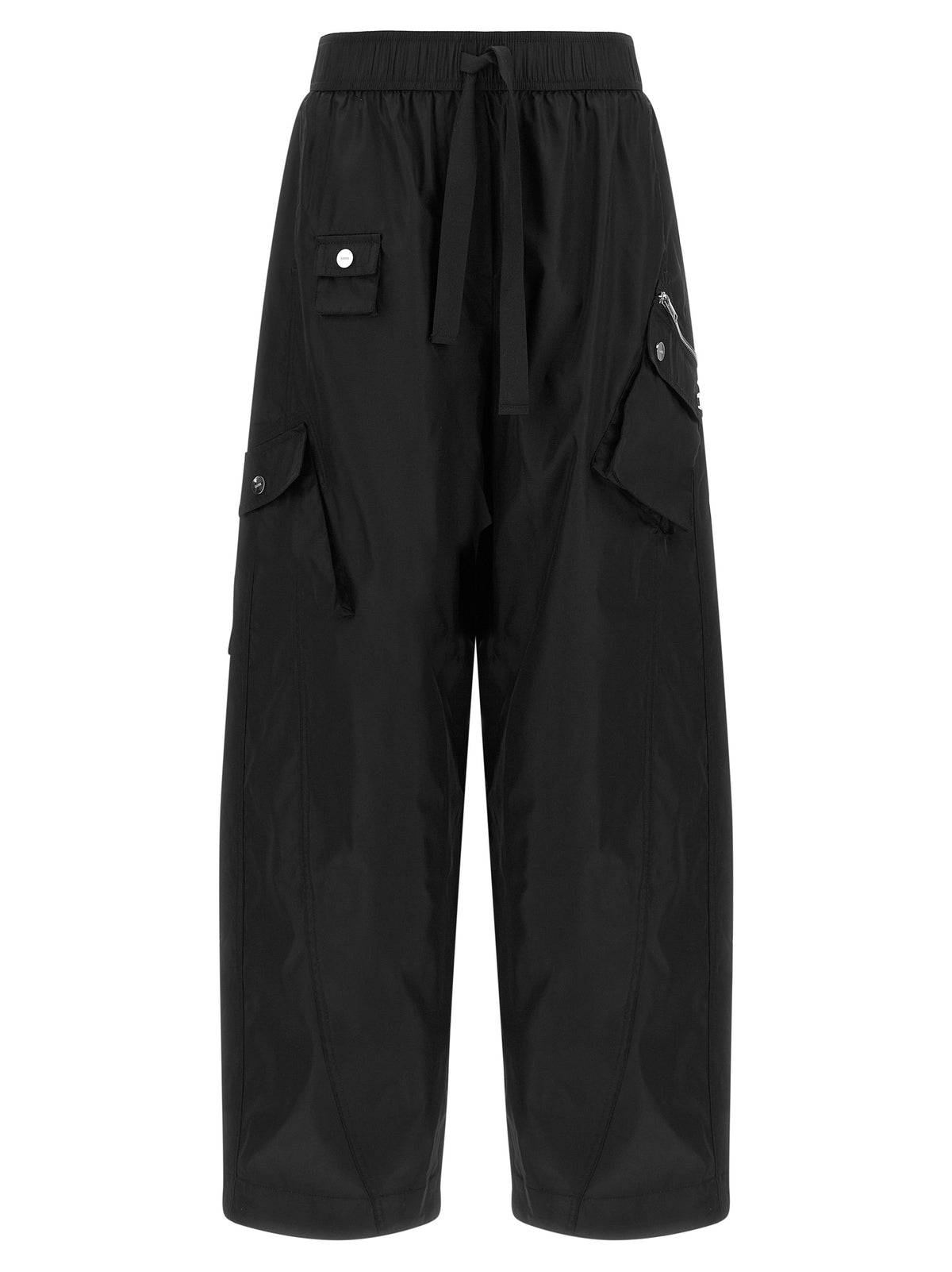 Ganni Black Recycled Polyamide Cargo Pants - Urban Chic Elegance