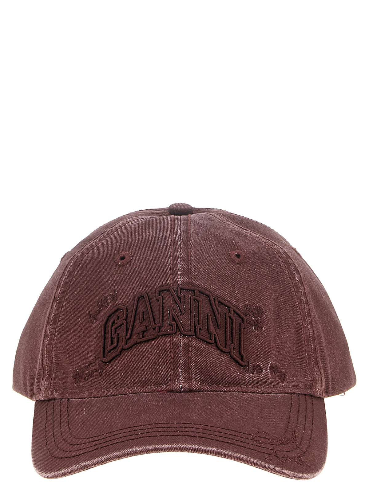 Ganni Bordeaux Organic Cotton Cap - Effortless Luxury Style