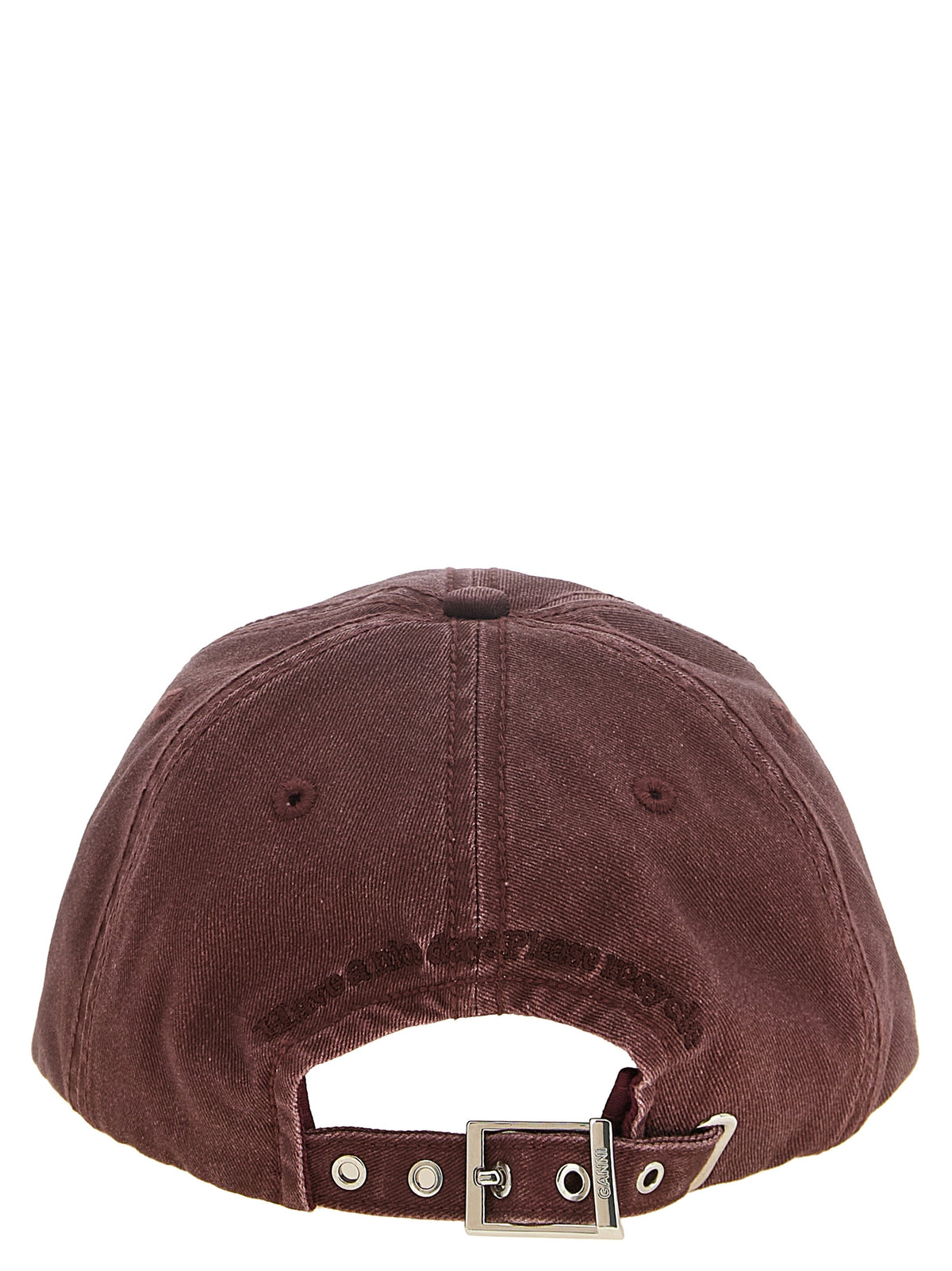 Ganni Bordeaux Organic Cotton Cap - Elevate Your Style