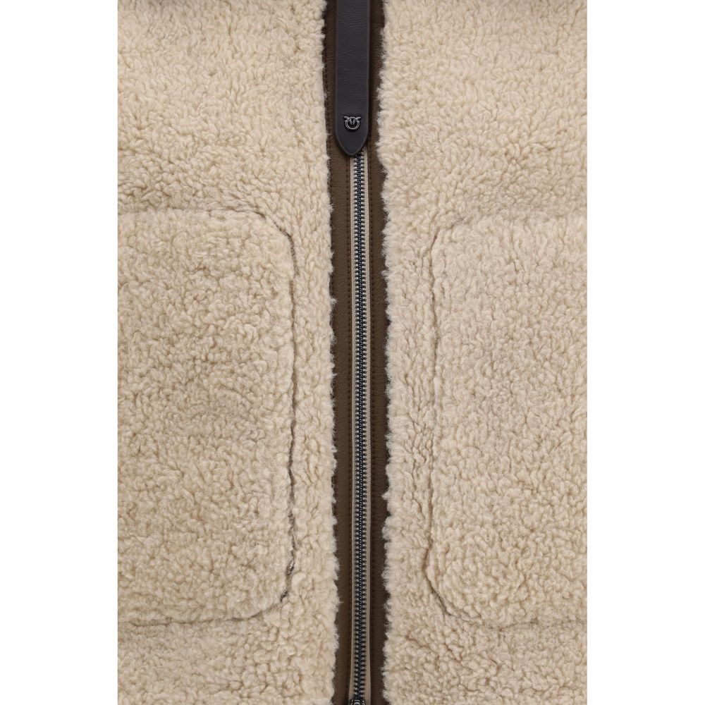 Discover the PINKO Beige Polyester Full-Length Jacket, an eco shearling masterpiece that embodies modern luxury and sophistication for the discerning individual.