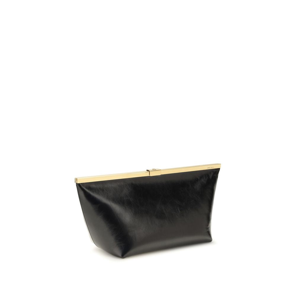 Jimmy Choo Black Calf Leather Bos Taurus Clutch Bag
