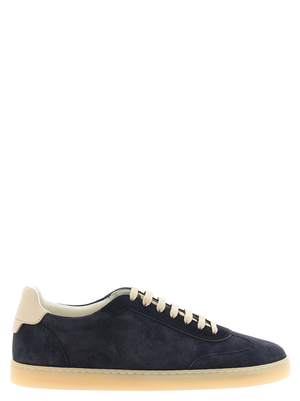 Discover the exquisite Brunello Cucinelli Blue Calfskin Low Top Sneakers, where luxurious suede meets refined Italian craftsmanship, elevating your everyday elegance.