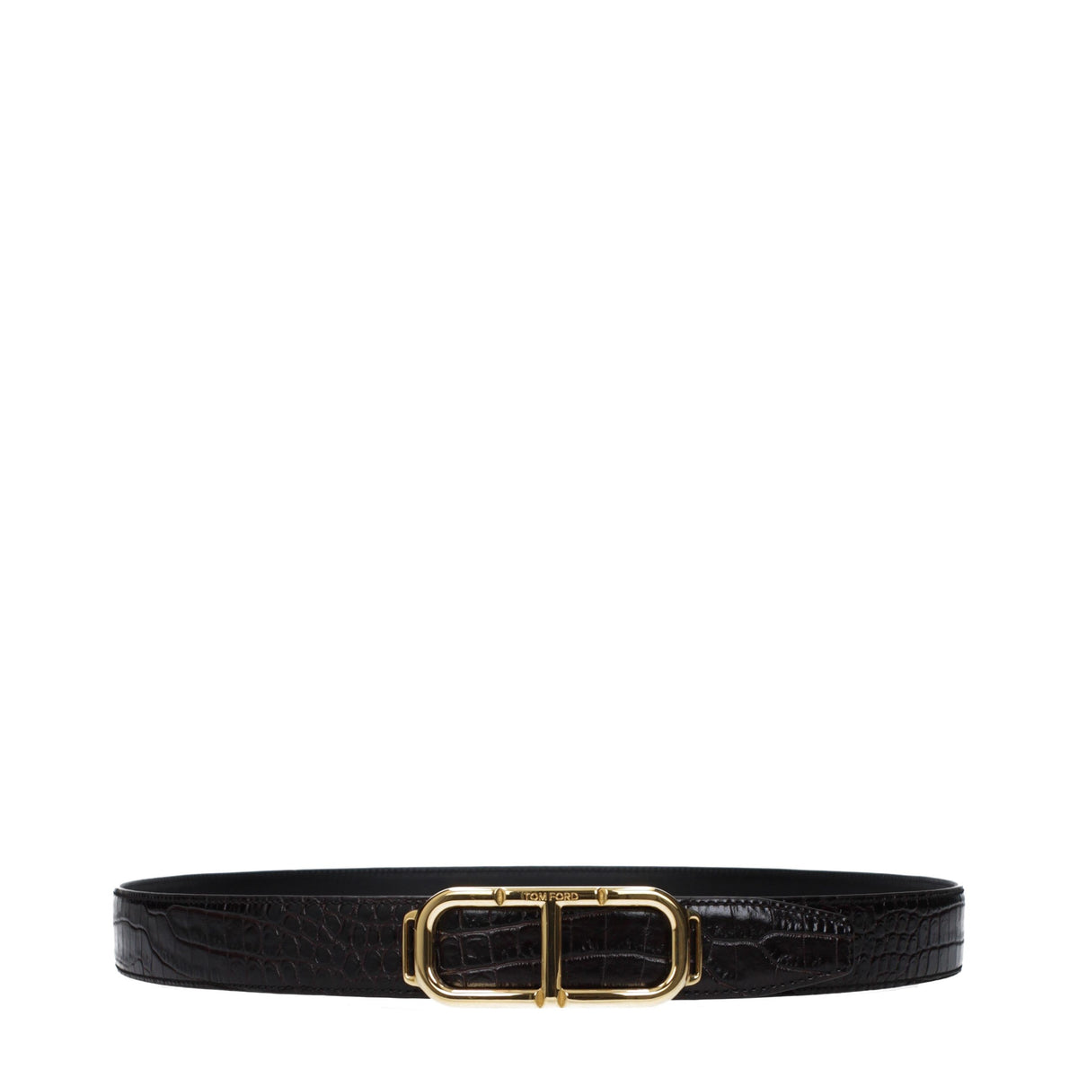 Indulge in the timeless elegance of the Tom Ford Brown Leather Regular Belt, a luxurious accessory that embodies sophistication and exquisite craftsmanship for discerning tastes.