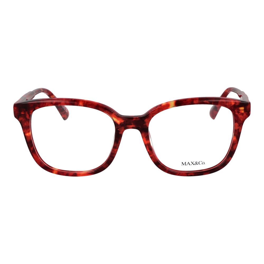 Elevate your style with Max & Co Red Plastic Glasses, where bold design meets timeless elegance, perfect for those who embody sophistication and allure.