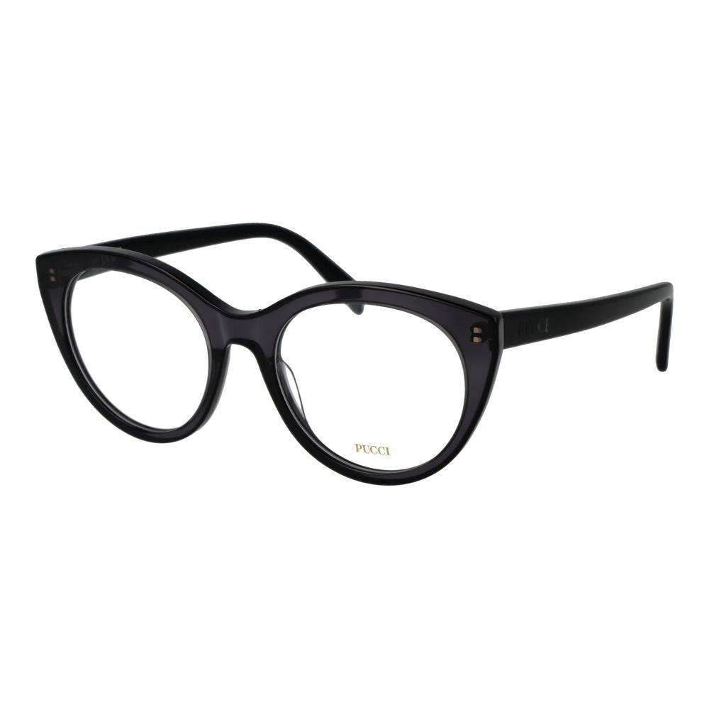 Indulge in the elegance of Emilio Pucci's Black Plastic Glasses, where artistry meets sophistication, perfect for those who embody luxury and confidence.