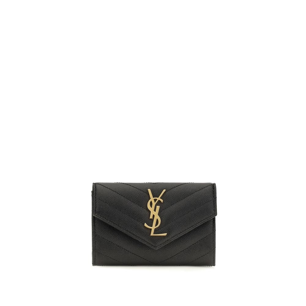 Discover the Saint Laurent Black Lamb Ovis Aries Wallet, a masterpiece of supple lambskin and quilted elegance, perfect for the discerning individual who appreciates timeless luxury.