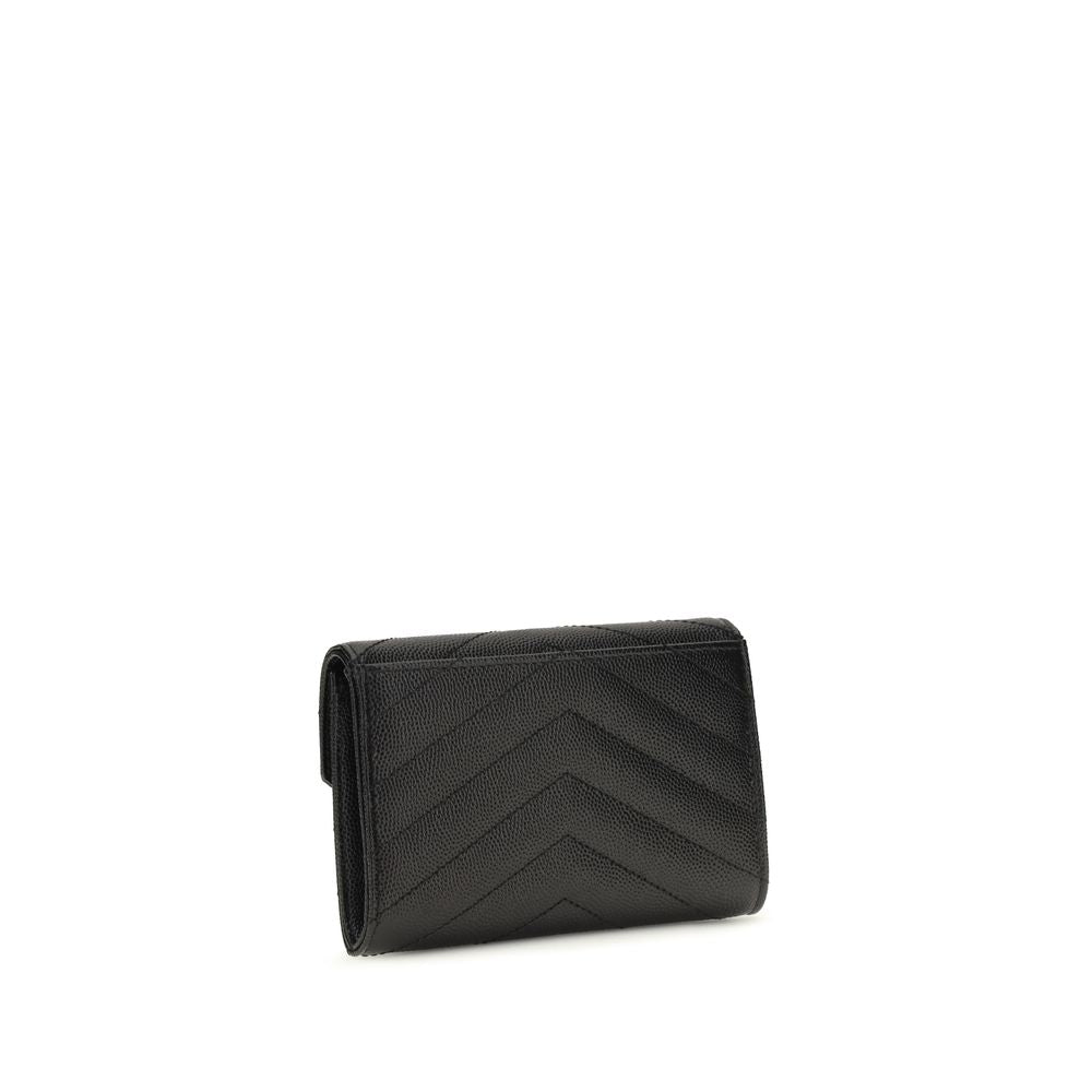 Discover the Saint Laurent Black Lamb Ovis Aries Wallet, a masterpiece of quilted lambskin elegance, perfect for those who appreciate timeless luxury and exquisite craftsmanship.