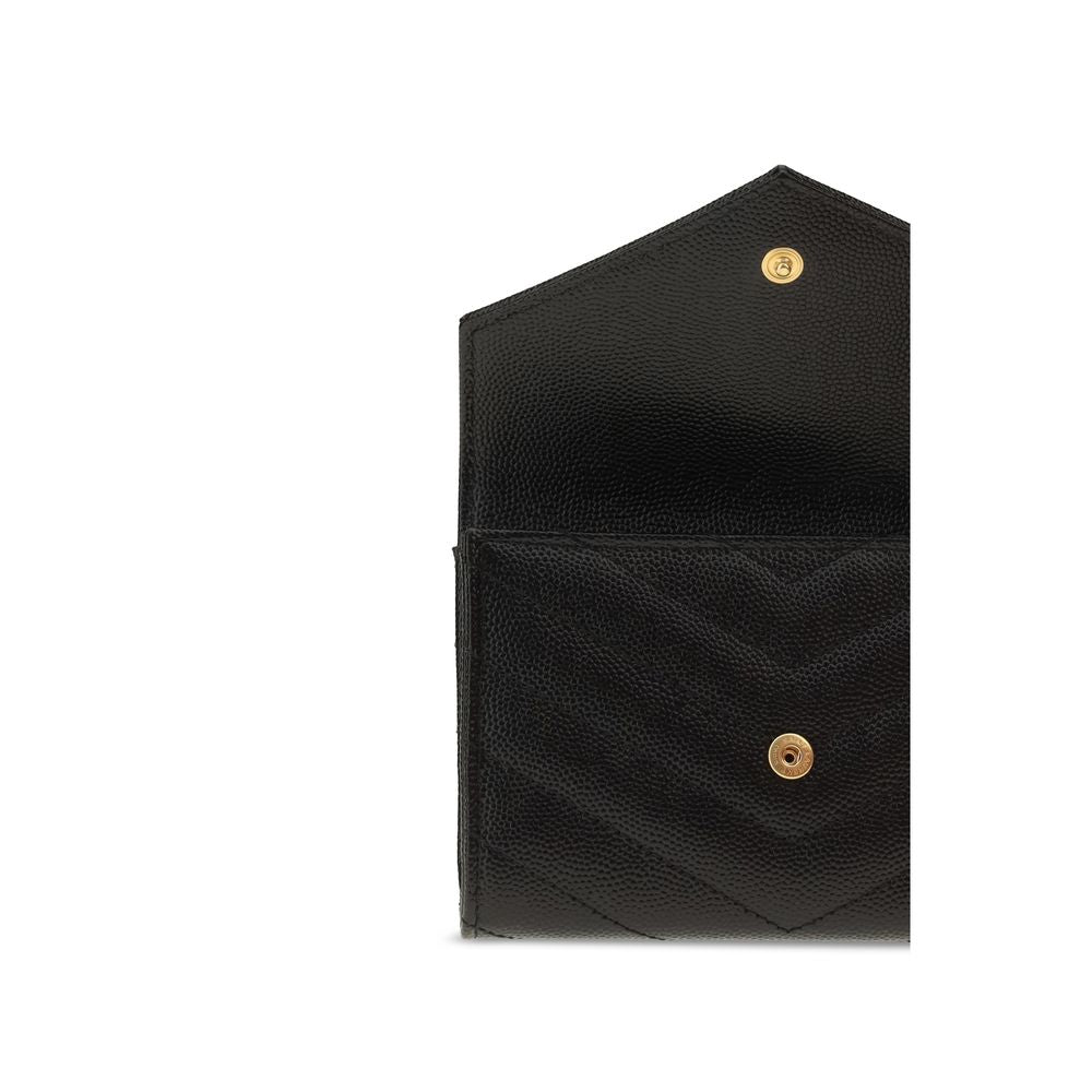 Discover the Saint Laurent Black Lamb Ovis Aries Wallet, a masterpiece of supple lambskin and quilted elegance, perfect for those who appreciate timeless luxury.