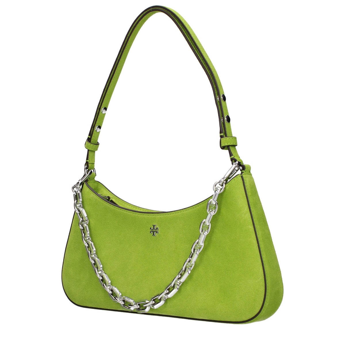 Indulge in the exquisite Tory Burch Green Leather Shoulder Bag, a masterpiece of luxury and craftsmanship that elevates your style with unparalleled elegance.