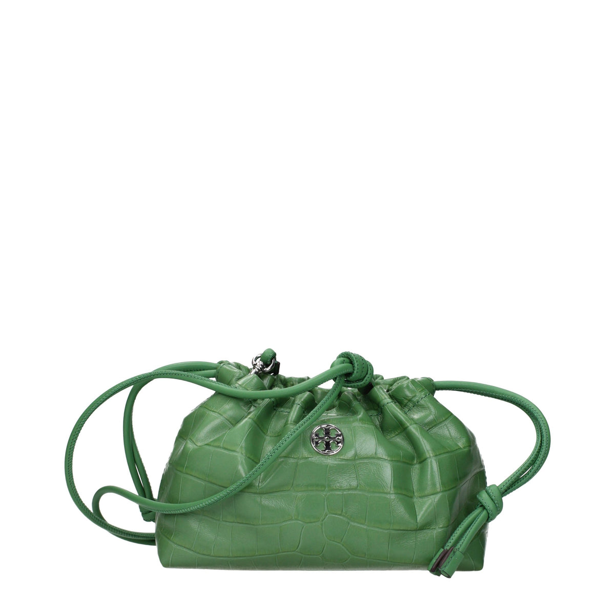 Elevate your style with the Tory Burch Green Leather Shoulder Bag, a masterpiece of vintage elegance and modern sophistication, designed for the discerning individual.