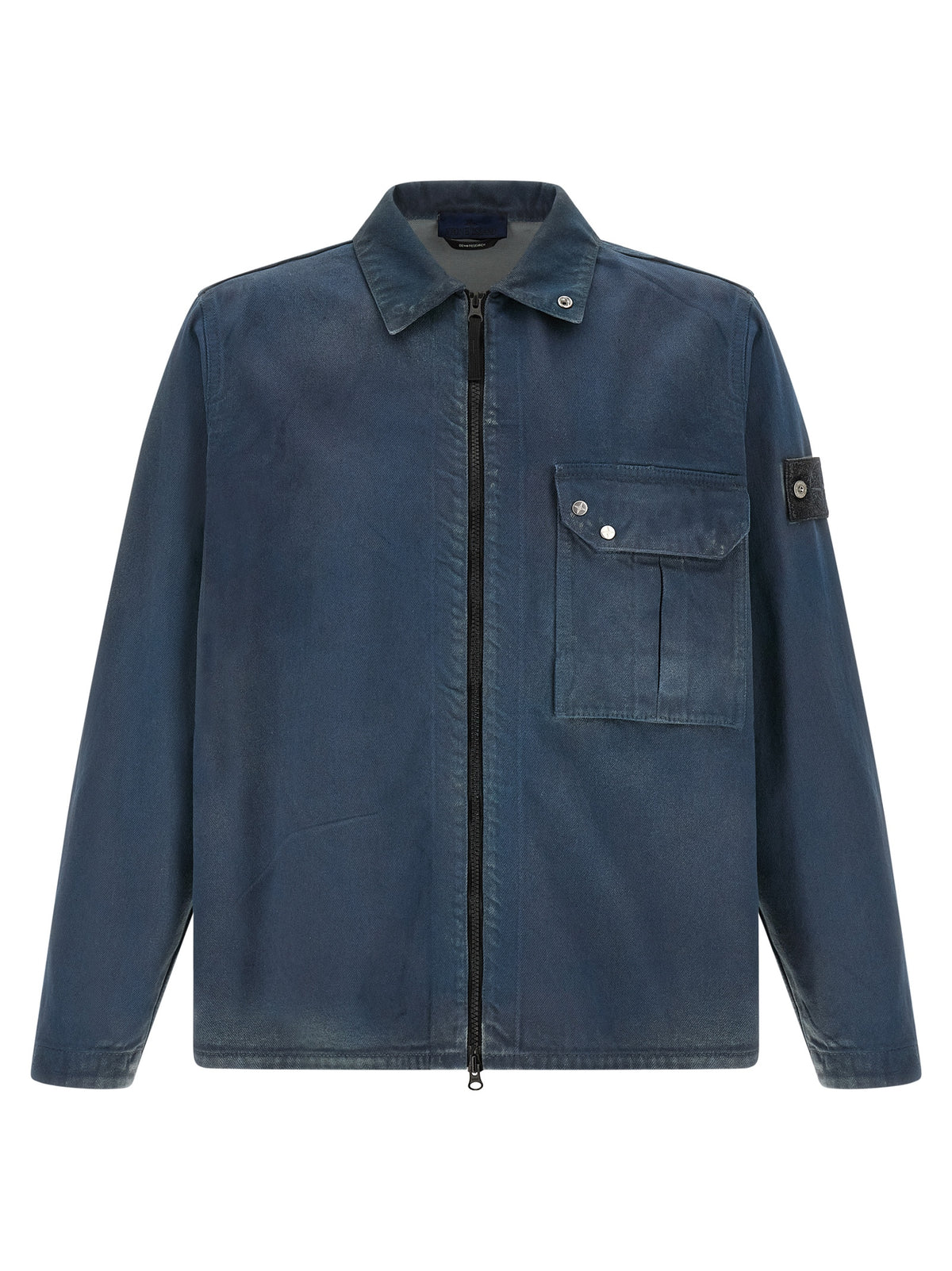 Discover the Stone Island Blue Cotton Blouse, a masterful blend of utilitarian elegance and comfort, crafted for those who appreciate refined style and sophistication.