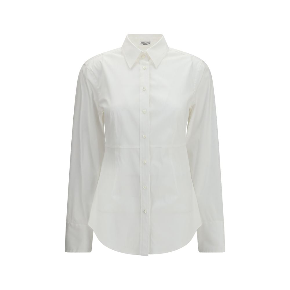 Brunello Cucinelli White Cotton Shirt